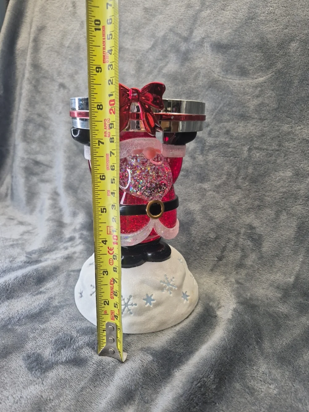 Bath & Body Works Christmas Santa Water Globe 3-Wick Candle Holder